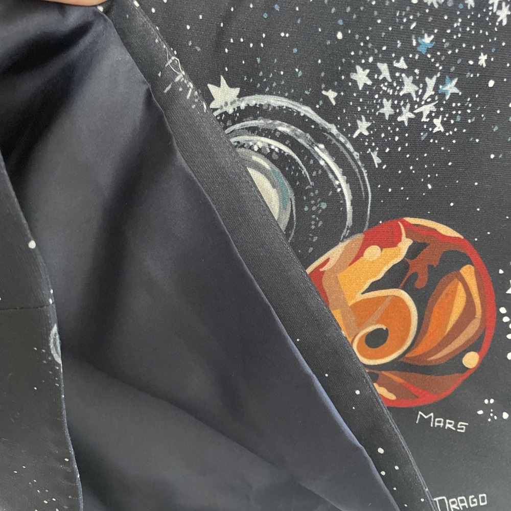 Valentino Wool Silk Galaxy Cosmic Print Dress Size 6 - Picture 4 of 9